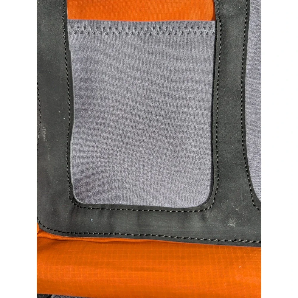 Merrell Gray Backpack Utility Organizer Laptop Travel Hiking Bag Orange Interior